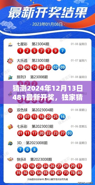 独家揭秘,预测2024年12月13日彩票481最新开奖趋势分析