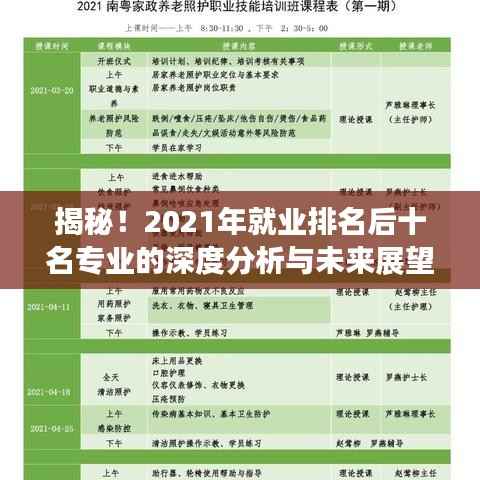 揭秘!2021年就业排名后十名专业的深度分析与未来展望